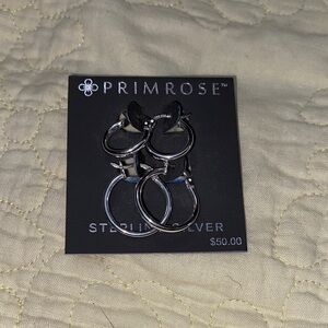 Primrose Sterling Silver Hoop Earrings Set